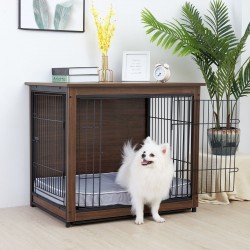 Small Large Dog Crate Indoor Pet Kennel End Table Stand Dog House Cage Furniture