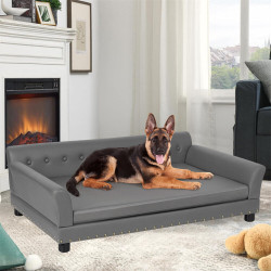 Comfort Dog Sofa Bed Anti-scratch Wear Microfiber Leather Lounge Pet Furniture