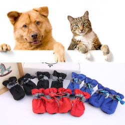 4PCS Non-slip Shoes Dog Shoes Pet Shoes Dog Toddler Shoes Casual Pet Supplies 