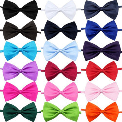 Cute Dog Cat Striped Bow Tie Pet Adjustable Neck Tie Pet Accessories Portable CA